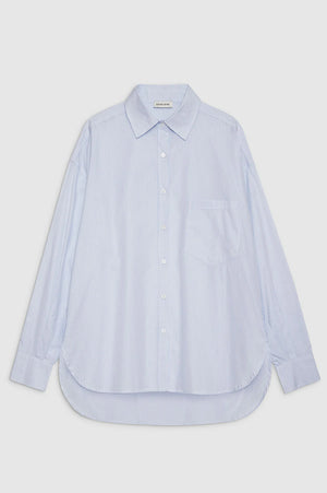 Anine Bing Chrissy Shirt - Blue & White Stripe