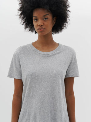 Bassike Regular Classic Short Sleeve T.shirt - Grey Marl