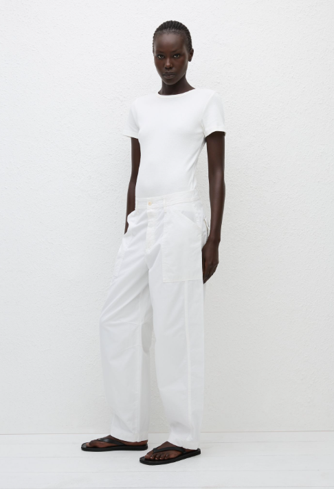 Matteau Relaxed Cargo Pant - White - Nik and She