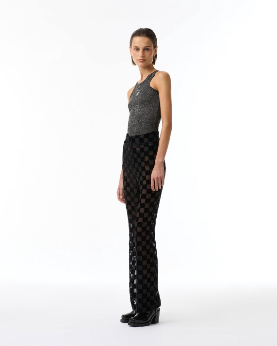 Muma World Black Metallic Ribbed Cami - Nik and She