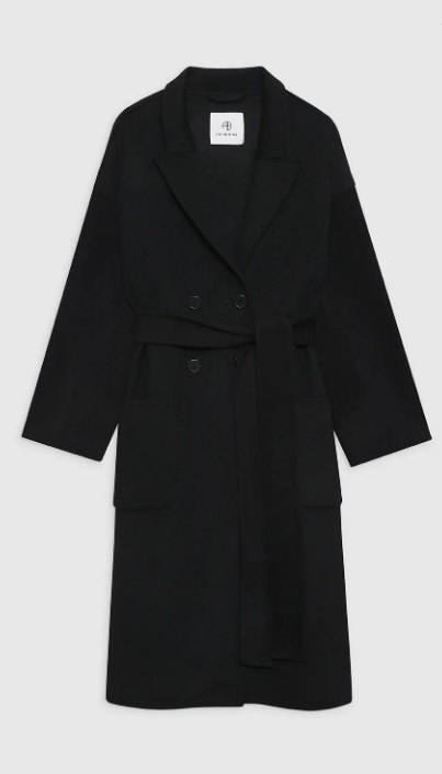 【関税込み】ANINE BING ブラック Dylan コート Anine Bing Dylan Coat - Black Cashmere Blend - Nik and She