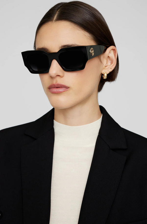 Anine Bing Indio Sunglasses Monogram - Black - Nik and She