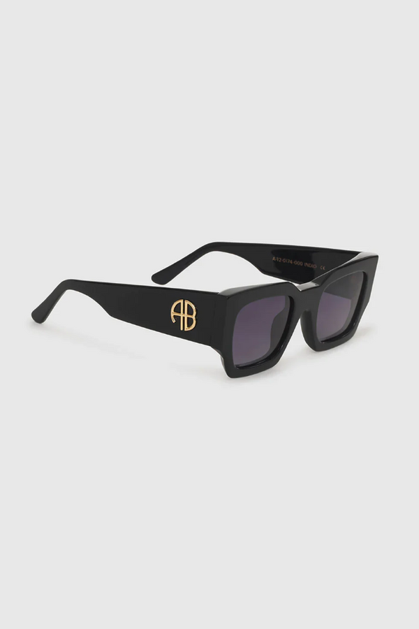 Anine Bing Indio Sunglasses Monogram - Black - Nik and She