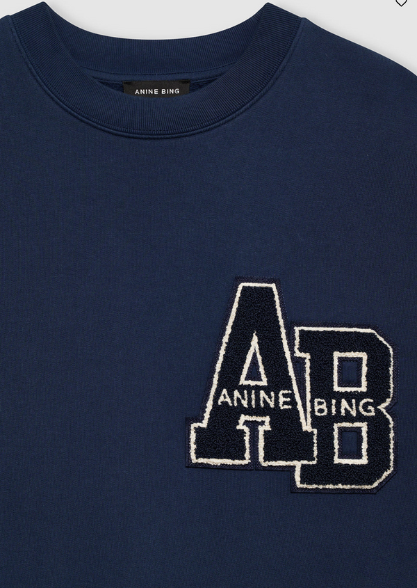 Anine Bing Miles Oversized Sweatshirt Letterman - Washed