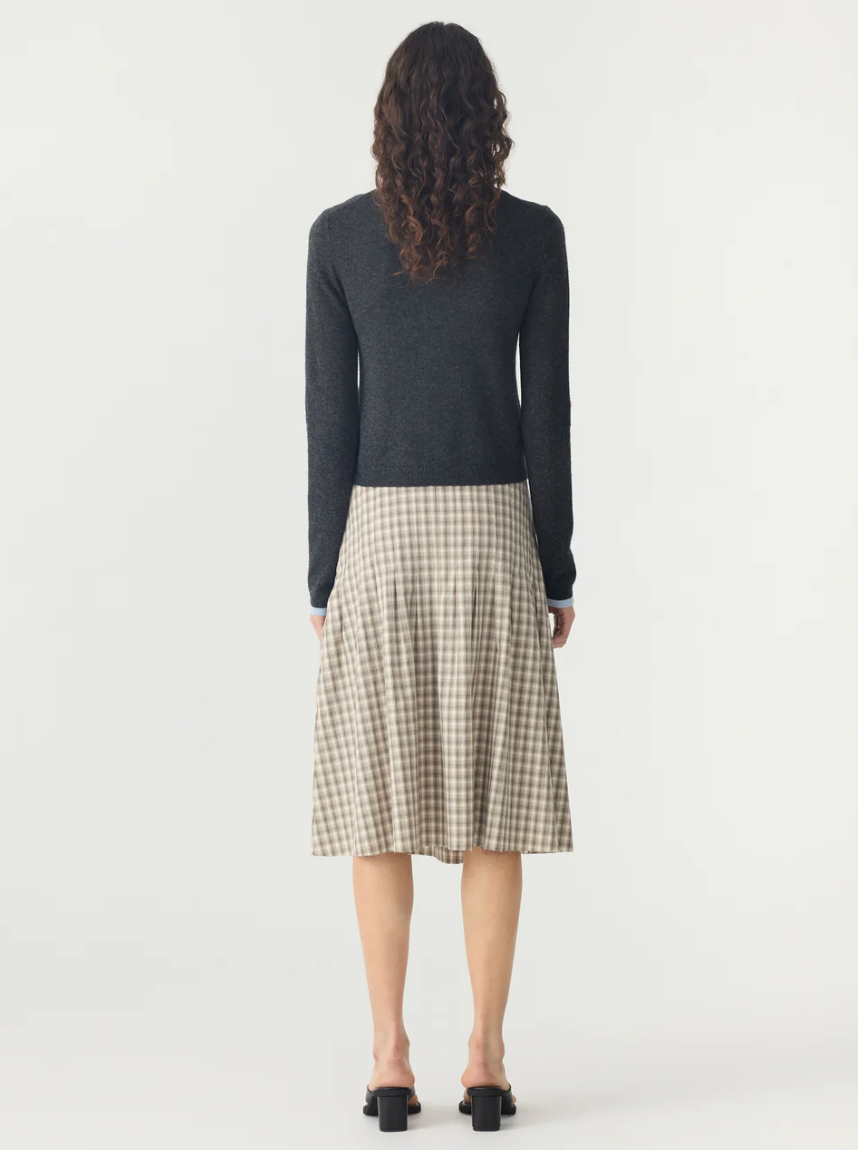 Bassike Mini Pleat Pinstitch Skirt