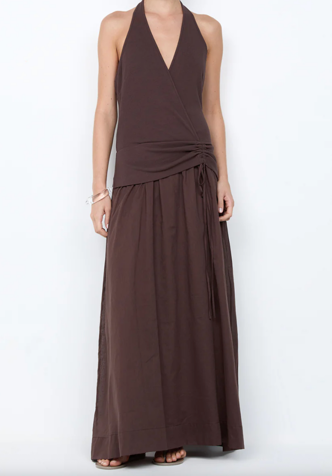 Bec and Bridge Sabrine Halter Maxi Dress - Dark Chocolate