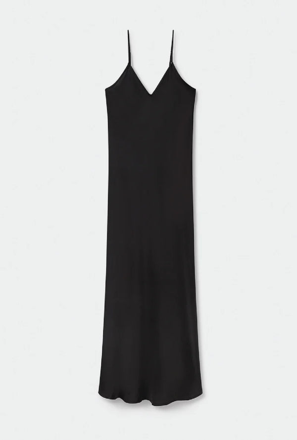 silk laundry black slip dress 90s Slip Dress Black