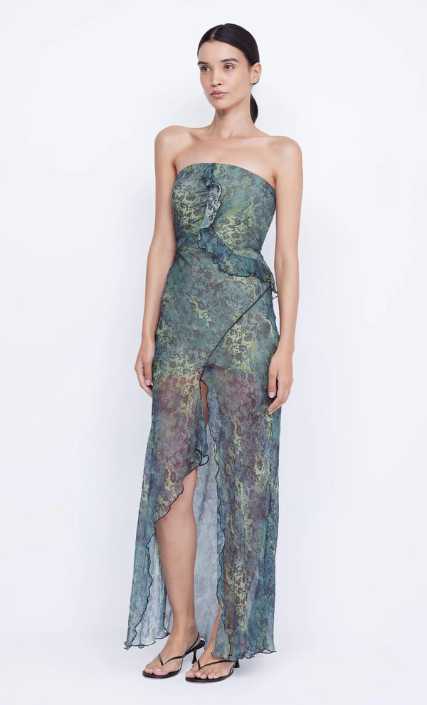 Bec & Bridge Opal Strapless Maxi Dress - Nouveau Blue - Nik and She