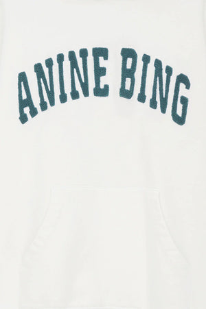 Anine Bing Harvey Sweatshirt - Ivory With Dark Sage