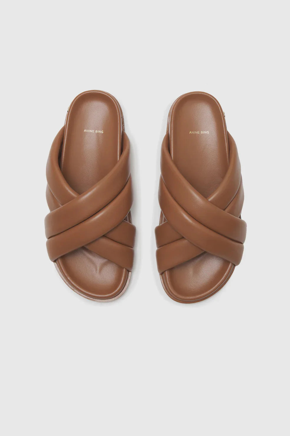 LAブランド♪ 人気商品 ☆ ANINE BING☆ LIZZIE SLIDES ANINE BING Lizzie Slides in Cognac | REVOLVE