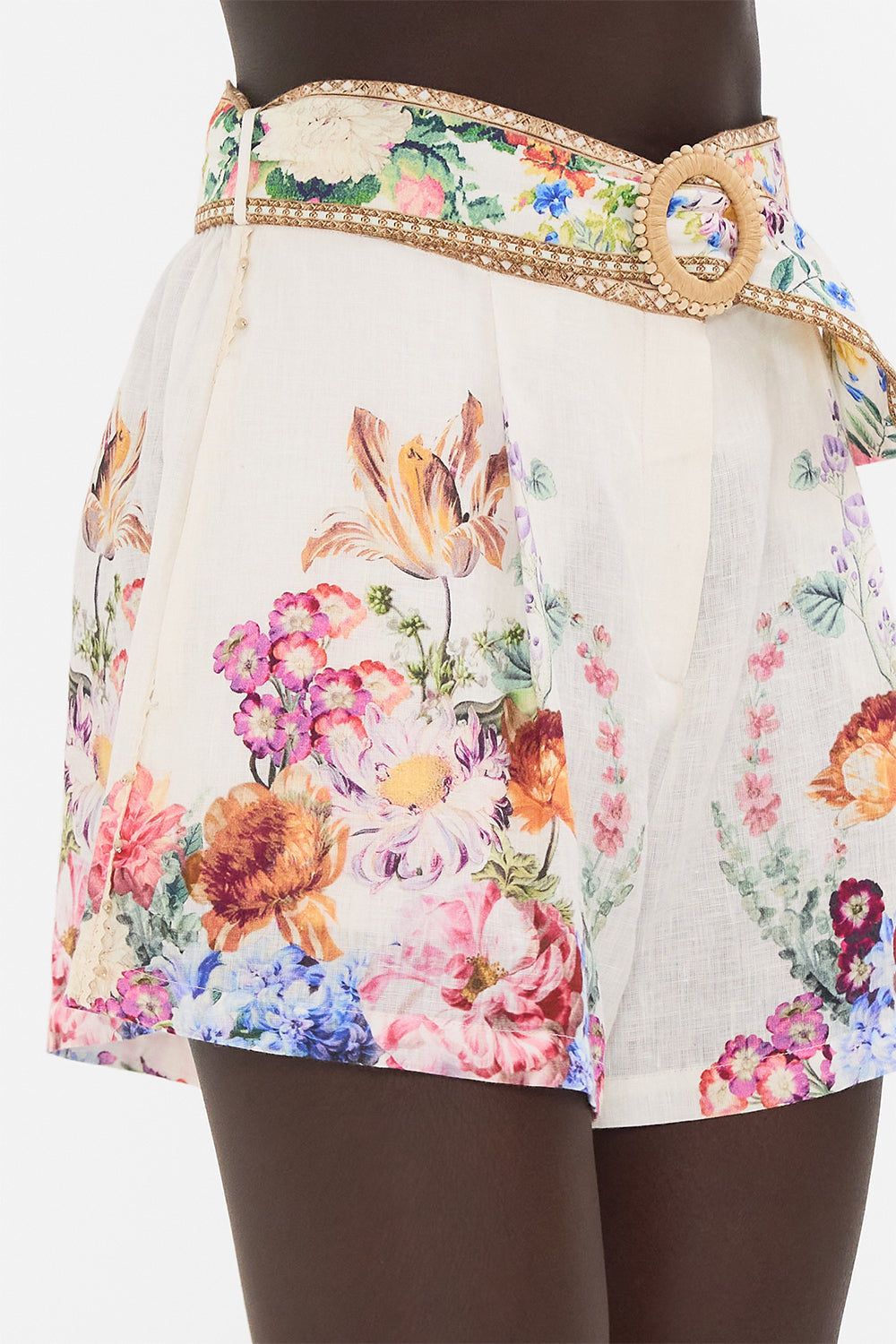 Camilla Tuck Front Short With Belt - Plumes And Parterres