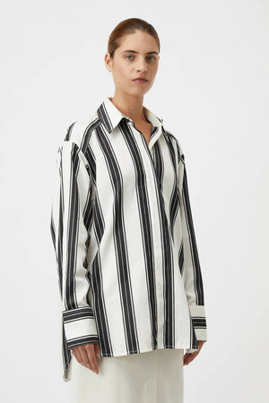 Camilla and Marc Kiah Shirt - Black/Cream Stripe