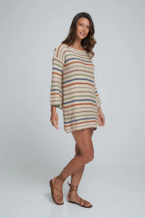 Lilya Collectiva Stripe Knit Dress - Desert Mix
