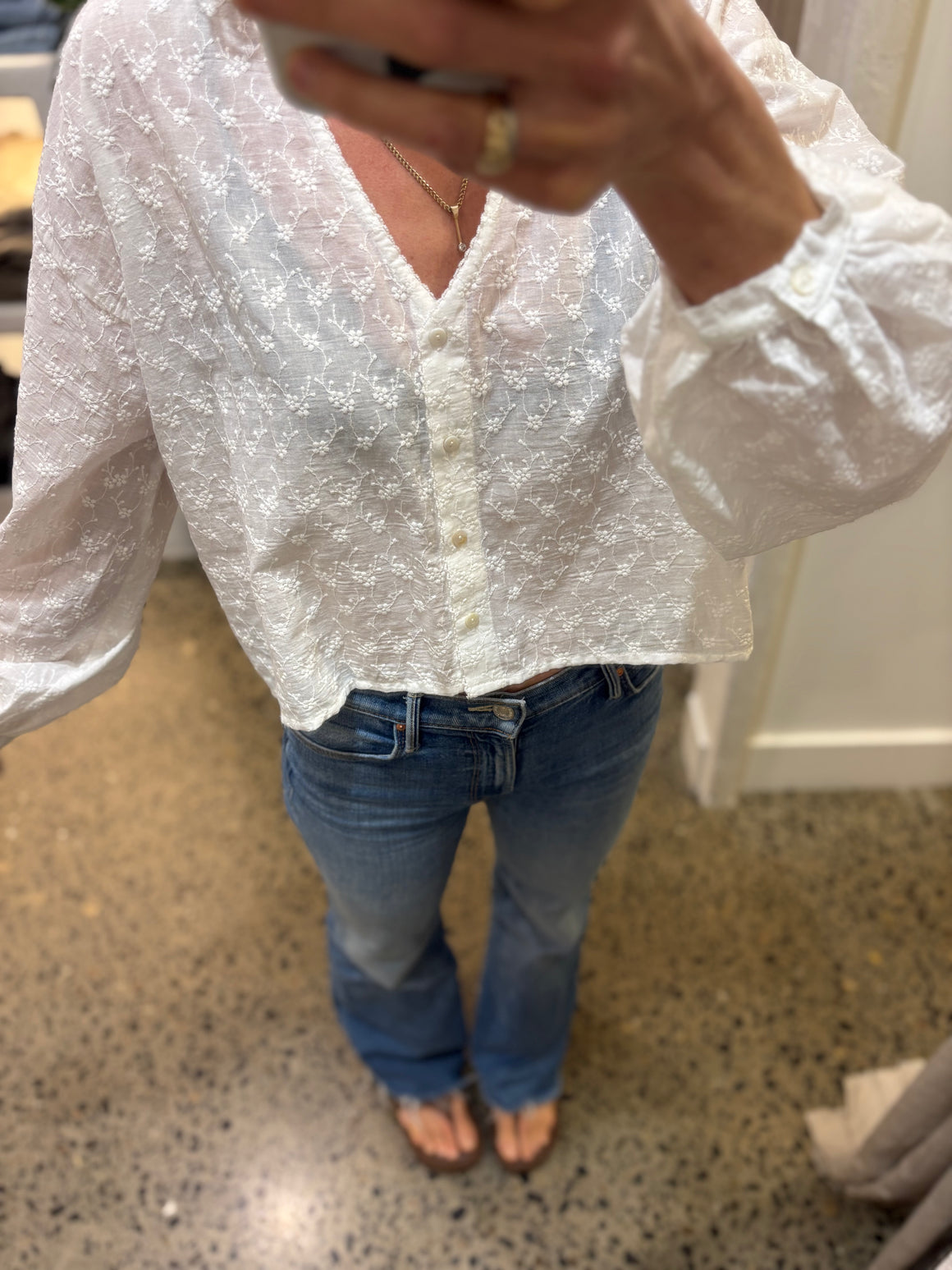 Lilya Sonny Lace Top - White