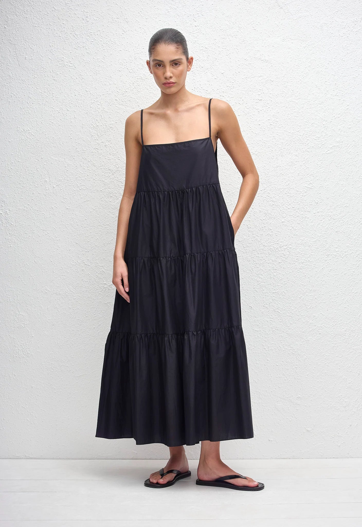 Matteau Tiered Sundress - Black