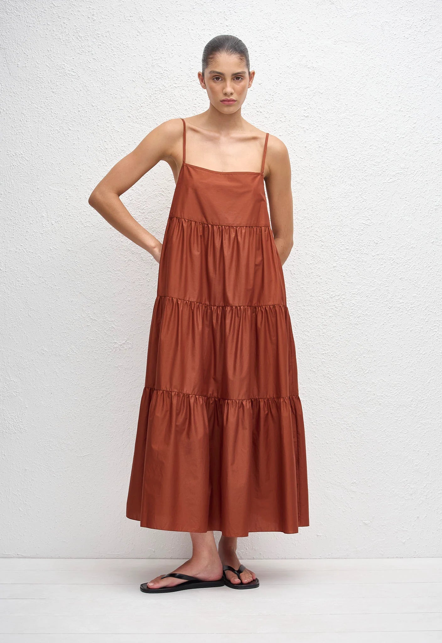 Matteau Tiered Sundress - Garnet