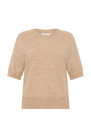 Bassike wool Cashmere T.Shirt Knit - Tan