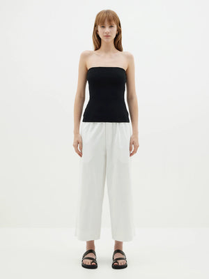 Bassike Canvas Pull On Wide Leg Pant - White