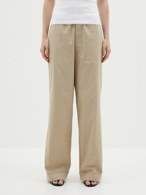 Bassike Cotton Summer Pant - Tan