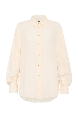 Bassike Viscose Linen Weekend Shirt - Sand