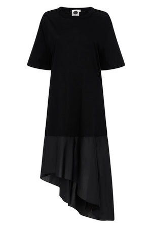 Bassike Contrast T.Shirt Dress - Black
