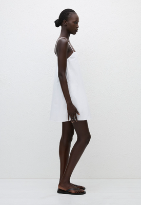 matteau square cami mini dress Emmi wears our Square Cami Mini Dress in White. | Matteau