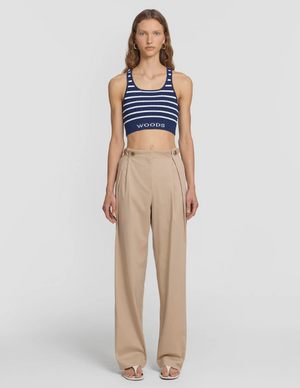 Viktoria & Woods Lyra Crop - Navy/Ivory