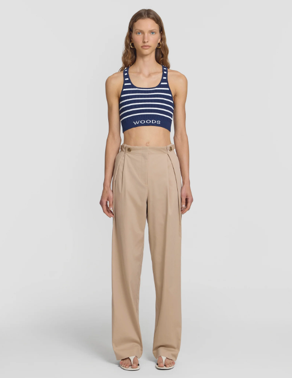 Viktoria & Woods Lyra Crop - Navy/Ivory