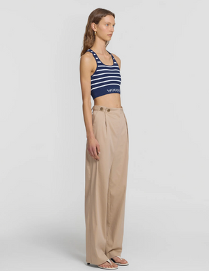 Viktoria & Woods Lyra Crop - Navy/Ivory