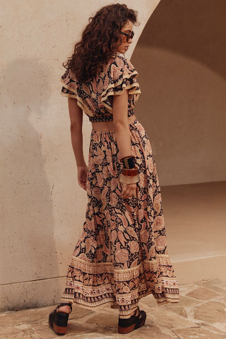 Spell Marmont Revelry Dress - Whiskey