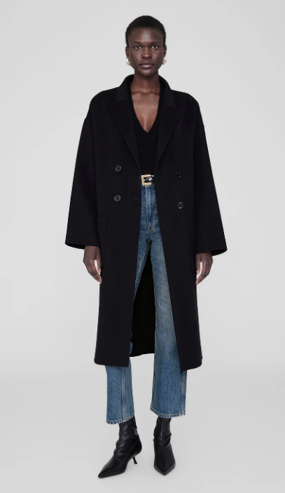 【関税込み】ANINE BING ブラック Dylan コート Anine Bing Dylan Coat - Black Cashmere Blend - Nik and She
