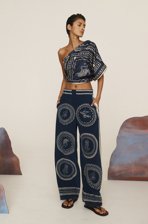 Alemais Oceane Silk Pant.