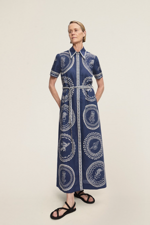 Alemais Oceane Linen Shirtdress