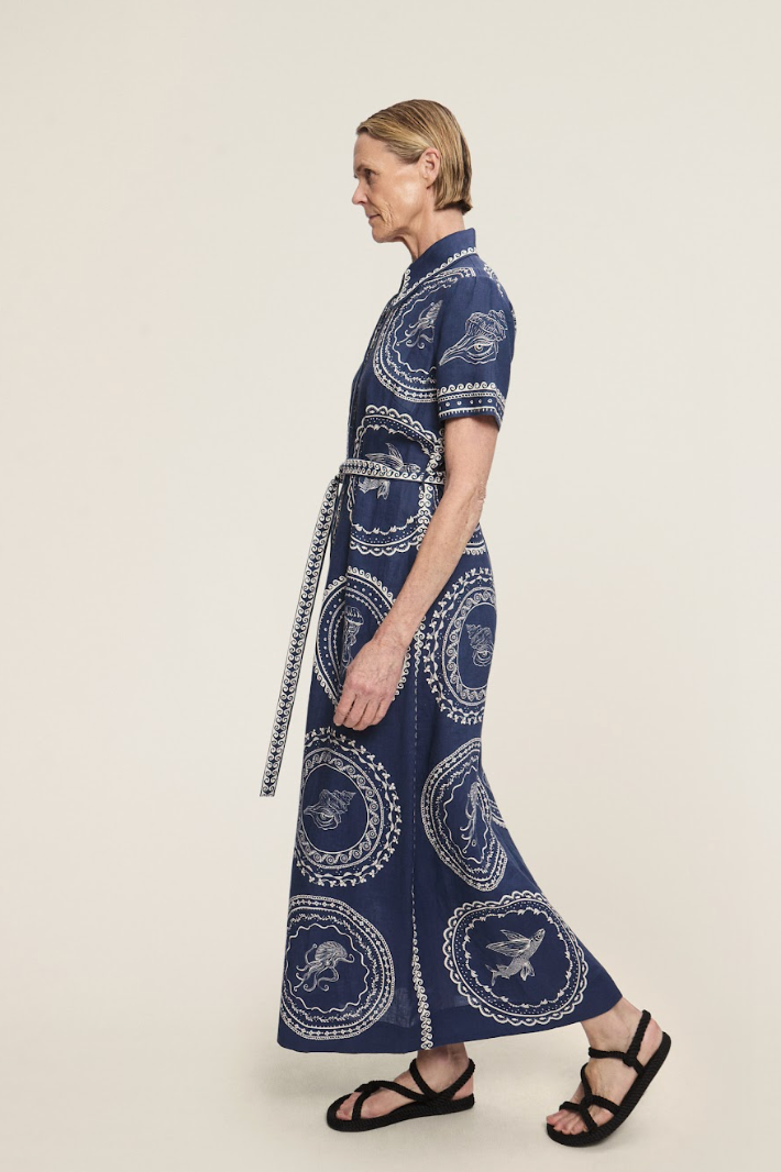 Alemais Oceane Linen Shirtdress
