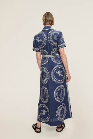 Alemais Oceane Linen Shirtdress