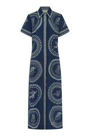 Alemais Oceane Linen Shirtdress