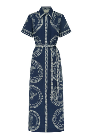 Alemais Oceane Linen Shirtdress