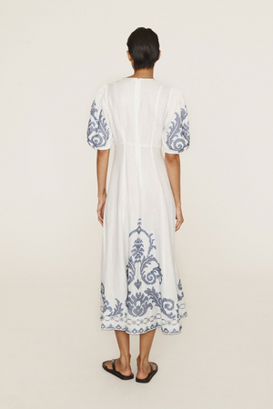 Alemais Hazel Embroidered Midi Dress