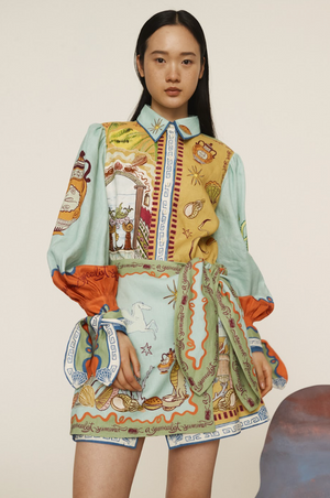 Alemais Surrealist Summer Mini Dress
