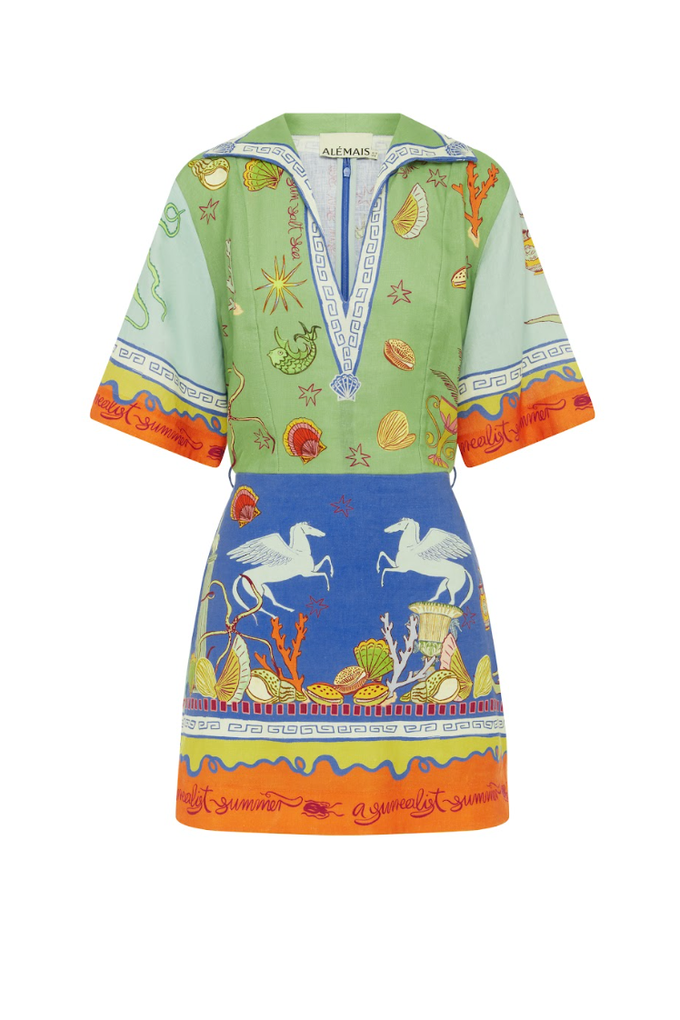 Alemais Surrealist Summer V Mini Dress