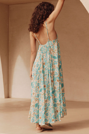 Spell Goldie Strappy Maxi Dress - Lagoon