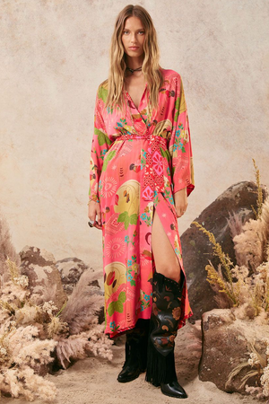 Spell Libertine Reversible Robe - Cayenne