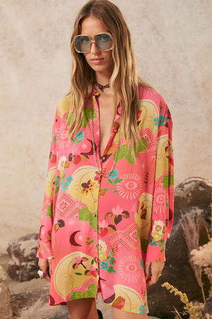 Spell Libertine Shirt Dress -Cayenne