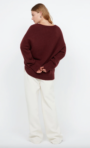 Bec and Bridge Campbell V Neck Jumper - Plum