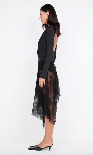 Bec and Bridge Sonnie Cowl Bodysuit - Black