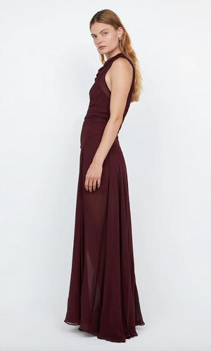Bec and Bridge Rochelle High Neck Dress - Plum