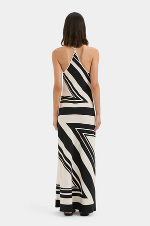 SIR. Pietra V Neck Slip Dress - Milano Nero