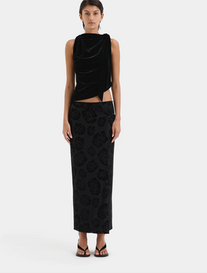 SIR. Vittoria Wrap Skirt - Midnight Floral
