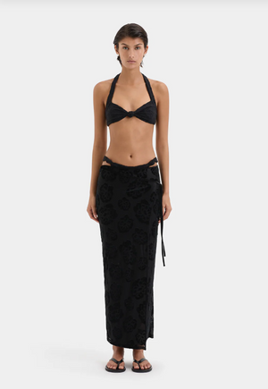 SIR. Vittoria Wrap Skirt - Midnight Floral