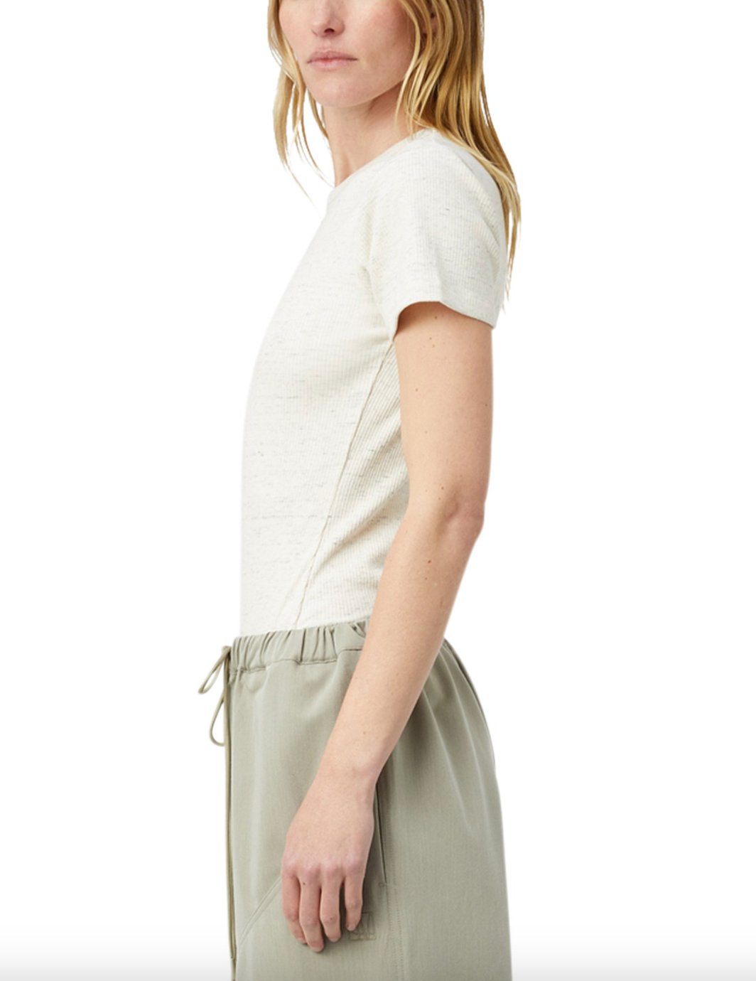 Camilla and Marc Nora Fitted Monogram Tee - Ivory Marle